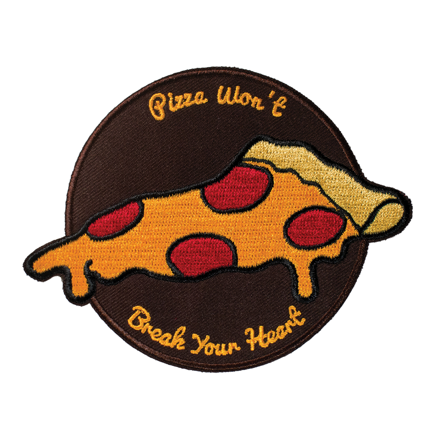 Pizza Won't Break Your Heart (Iron-On Patch)